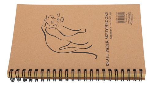 Materiais De Arte - Caderno De Desenho Em Papel Kraft (4)