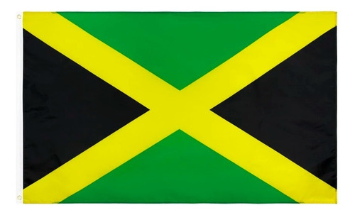 Bandeira Da Jamaica Oficial Dupla Face (1,50 X 0,90)