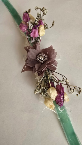 Tiara Comunión. Cortejo. 15. Novias. Flores Secas Verde Claro