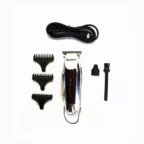 Maquina Acabamento Detalhe Cabelo Barba Sem Fio Kemei 9163