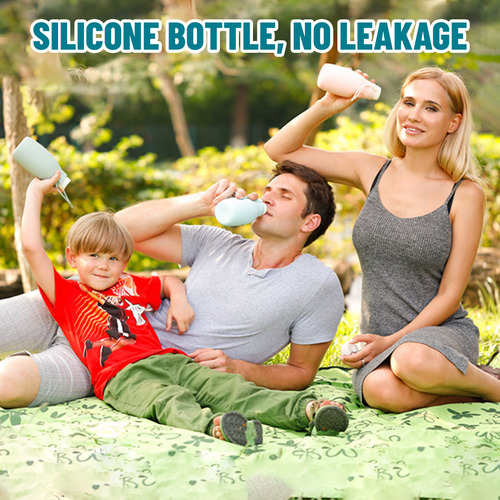 Botella De Silicona Plegable A Prueba De Fugas De Gran Capac