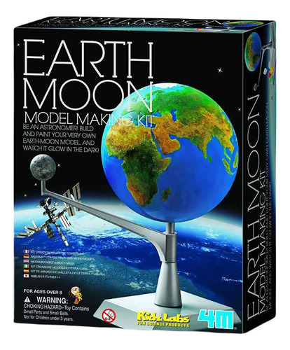 Kit De Ciencia Globo Terráqueo Armado Maqueta Tierra Luna 4m