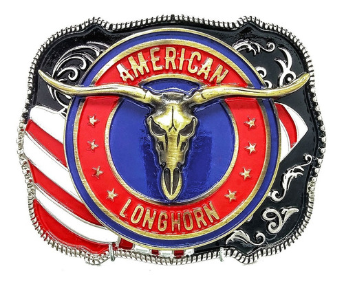 Cinto Country Masculino Bone Capa Farm Bulls Fivela Cowboy