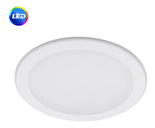 Plafon De Embutir Led 8w Philips Luz Cálida Diám 10,5cm Color Blanco