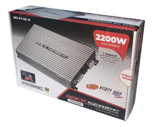Imagen 2 de 10 de Amplificador Clase D Rock Series De Un Canal Rks-p1100.1d