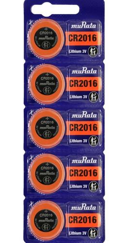 5 X Pilas Boton Cr2016 Sony / Murata 2016 San Martin