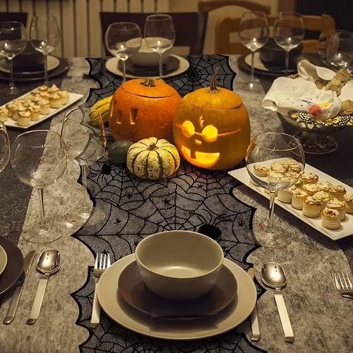 Decoraciones Como Pegatinas Y Manteles De Halloween
