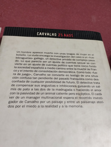 Lote X 2 Novelas Vazquez Montalbán/ Pepe Carvalho. Olivos (Usado)