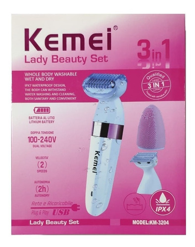 Depilador Aparador De Pelos Feminino Com Massageador Facial