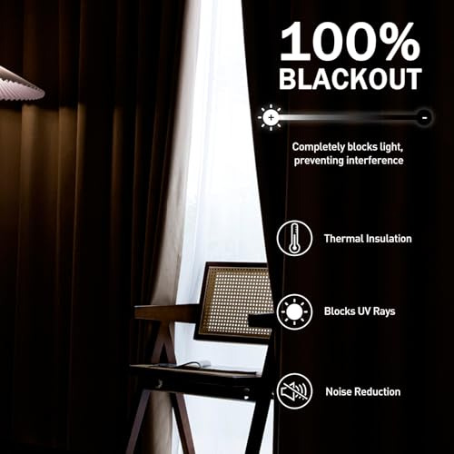Cortinas De Lino Florecord Con 100% De Bloqueo De La Luz 52