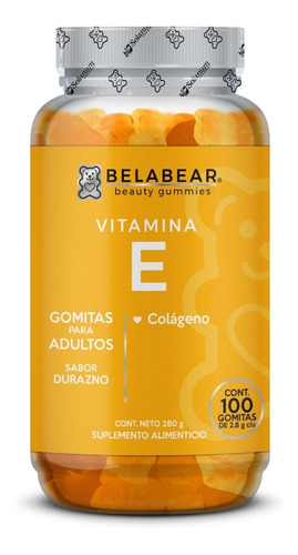 Solanum Vitamina E Sabor Durazno 100 Gomitas By Belabear