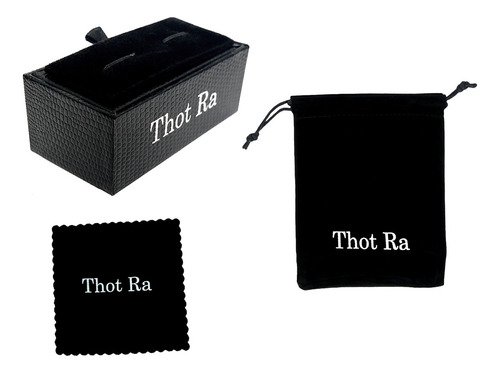 Mancuernillas Thot Ra Trebol De Cuatro Hojas Suerte E-995 Color Plateado