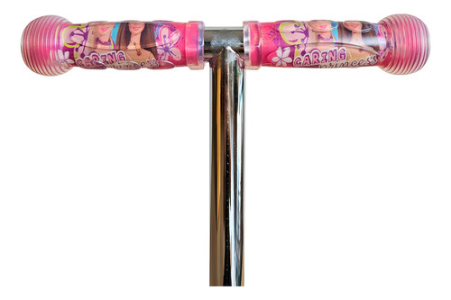 Patinete Barbie Menina Com 2 Rodas Na Frente Luz E Música Cor Rosa-chiclete