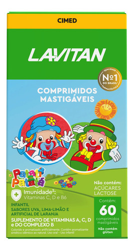 Suplemento De Vitaminas Infantil 60 Comprimidos Masticables 