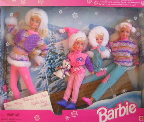 Barbie Juego De Vacaciones De Invierno Con 4 Muñecas (patr.