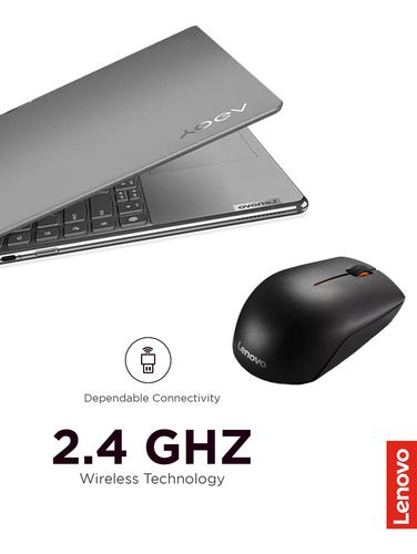 Mouse Inalámbrico Lenovo 300 Para Pc Portátil Con Windows 12