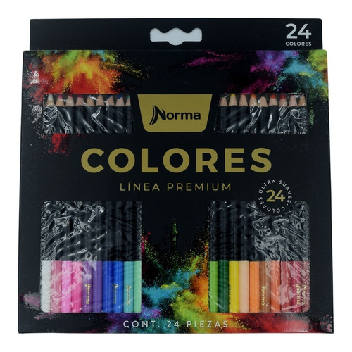 Lapices De Colores Intensos Norma Linea Premium 24 Piezas