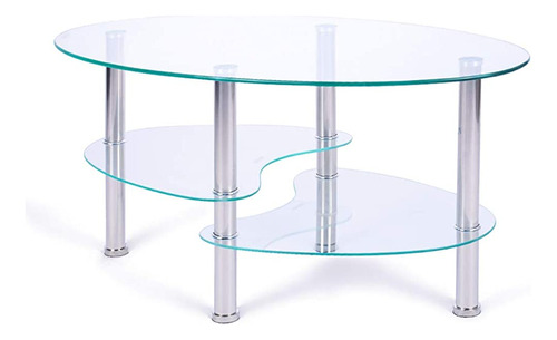 ~?nidouillet Mesa De Cristal Templado De 3 Niveles Con Estan