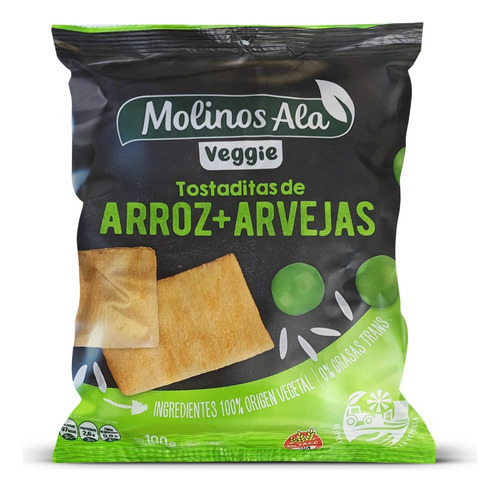 Tostaditas De Arroz Arveja Galleta Molinos Ala Sin Tacc 100g