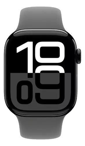 Apple Watch Series 10 42mm Jet Black Gps M/l Caja Negro Malla Negro Bisel Negro Diseño De La Malla Deportiva