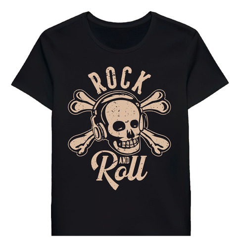 Remera Rock And Roll Skull I Love Rock And Roll Mus 93138534