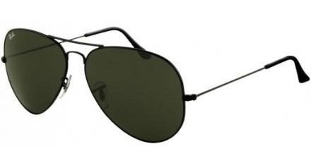 Ray Ban Aviador Armação Preta Lente Verde Frete Gratis