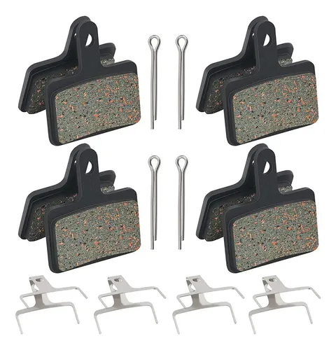 Kit 4 Coppie Pastiglie Freno a Disco in Resina Semi-Metallica per Bici, Pastiglie Freni Bici Compatibili con BB5 M446, Adatte per MTB Bici Elettriche, Silenziose ed Efficaci, Riduzione Usura e Calore