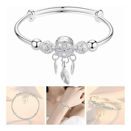 Jy Pulsera Ajustable Dreamcatcher Con Diseño De Plumas