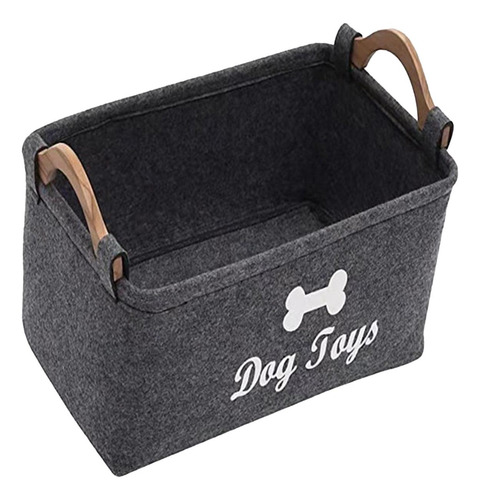 Cesta De Almacenamiento De Juguetes Para Perros, Negro