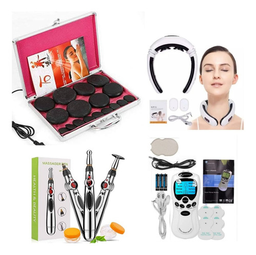 Estuche Piedras Calientes Electroestimuladores Tens Cuello