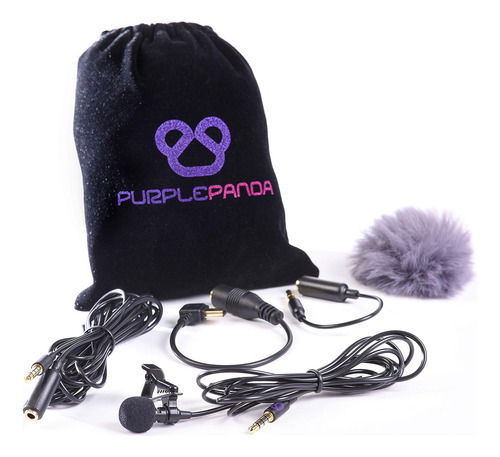 Kit De Micrófono De Solapa Purple Panda Lavalier - Clip-on O