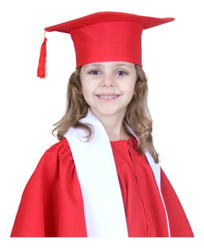 Capelo Formatura Infantil Vermelho