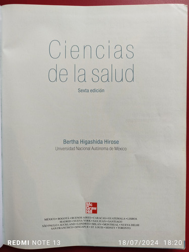 Ciencias De La Salud (Usado)