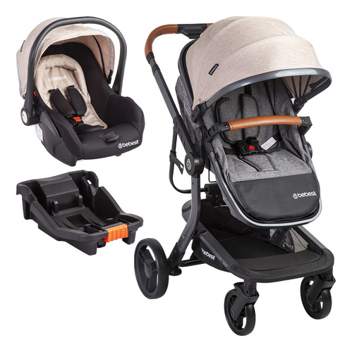 Carriola Portabebe Bebesit Taurus Carriola Baston Plegable Color Beige