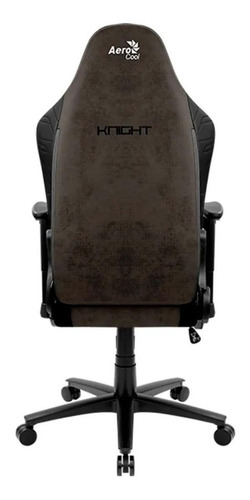 Imagen 3 de 5 de Silla de escritorio AeroCool Knight gamer ergonómica iron black con tapizado de cuero sintético y gamuza