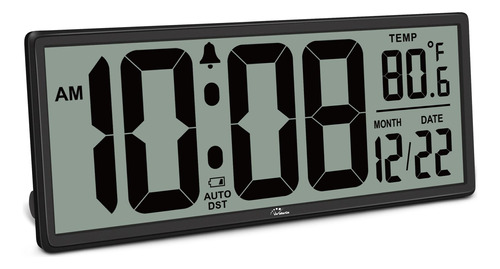 Wallarge Reloj De Pared Digital Grande, Funciona Con Pilas,