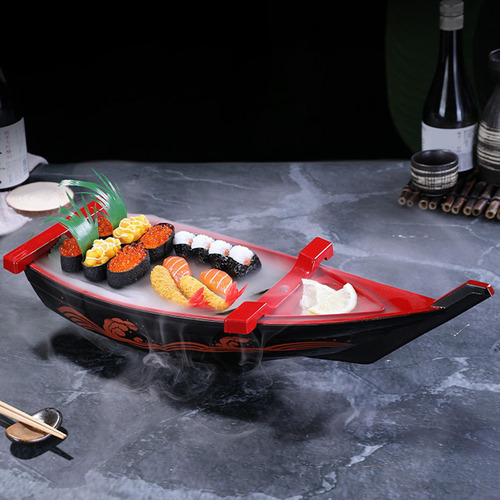 Plato Con Forma De Barco De Sushi Plato Para Servir M Rojo
