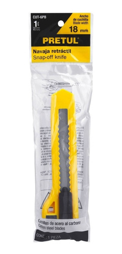 Cutter Plástico Retráctil 18 Mm Pretul 22405