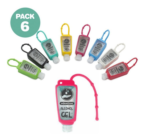 Imagen 1 de 5 de 6 Alcohol Gel Silicona Colgar Sanitizante Reutilizable
