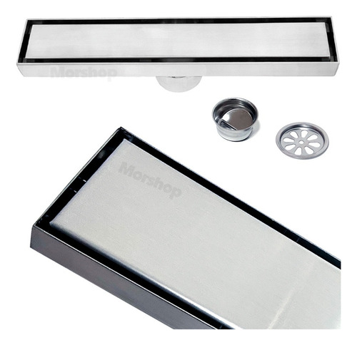 Rejilla Desague Lineal Baño Ducha Acero Inox. Premium 60cms