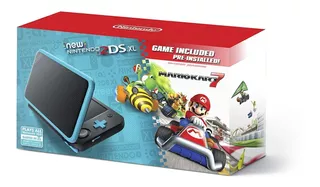 New Nintendo 2ds Xl - Black + Turquoise With Mario Kart 7