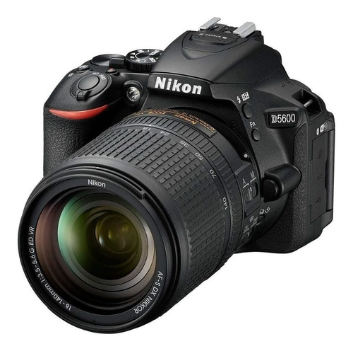  Nikon Kit D5600 + lente 18-140mm VR DSLR color  negro 