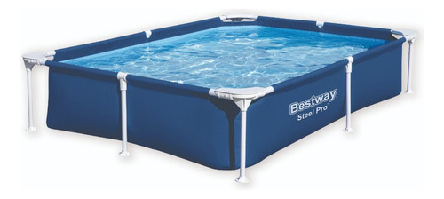 Piscina Rectangular Desmontable Para Niños Acero Azul