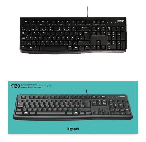 Teclado Logitech Alambrico Usb Español K120 Acme