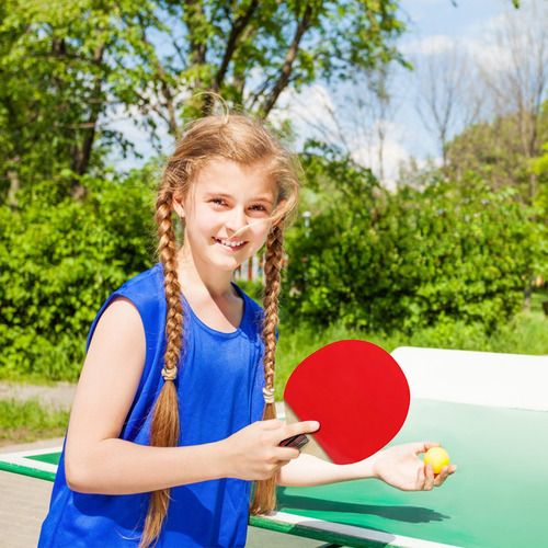 Kit De Paletas Ping Pong Mango Corto Con Pelotas