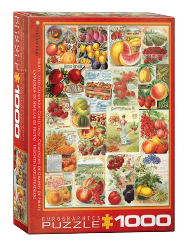 Eurographics Fruit Seed Catalog Covers Puzzle 1000 Piezas