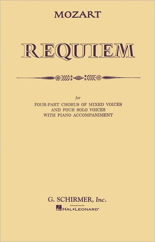 Requiem For Four-part Chorus Of Mixed Voices And 4 Solo
