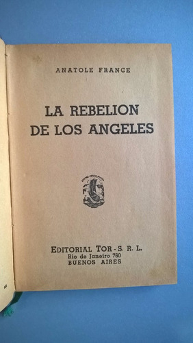 La Rebelión De Los Ángeles - Anatole France