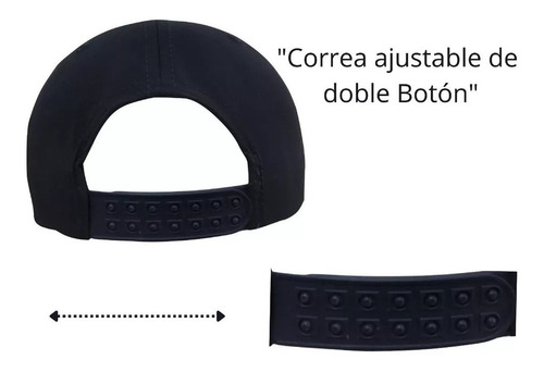 Gorra Plana Poliester Doble Boton 10 Piezas