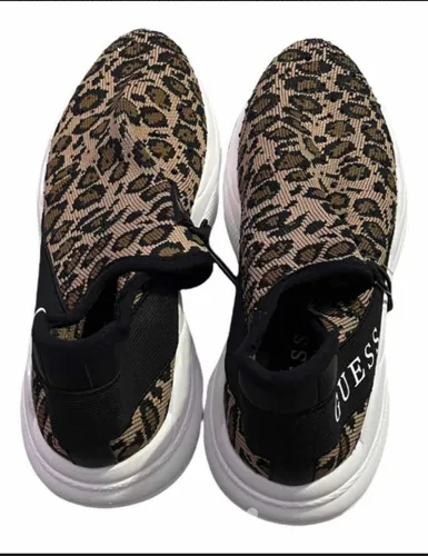 Guess Sneakers Rhinestones Leopard Brillos Glam Tenis Bling